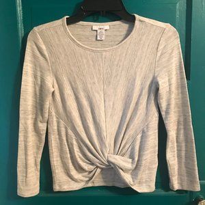 Grey 3/4 Tie Knot Top